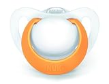 NUK Genius Silicone BPA Free Pacifier, 18 Months , 1 Pack, Colors May Vary