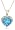 10k Yellow Gold, December Birthstone, Blue Topaz and Diamond Heart Pendant
