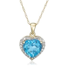 10k Choice of White or Yellow Gold, December Birthstone, Blue Topaz and... by Amazon.com Collection
