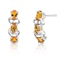 1.25 Carats Oval Cut Citrine Earrings in Sterling Silver