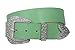 Western Rhinestone Buckle Plain Leather Belt