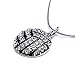 Godyce Volleyball Pendant Necklace for Women - White Crystal Stainless Steel Snake Chain Jewelry