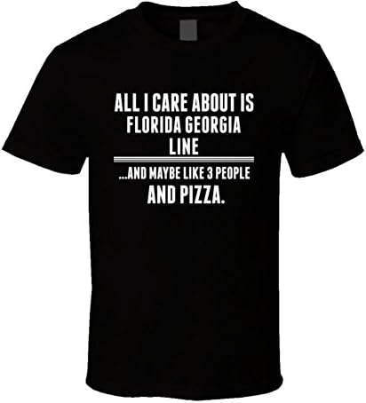 PartyHardTees All I Care About is Florida Georgia Line Funny Celebrity T Shirt XL Black