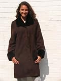 NEW CHOCOLATE BROWN SHEARLING FUR COAT sz8 #10421
