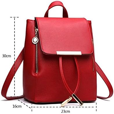 Retro Vintage Leather Back Pack Travel Purse Backpack for Women Black