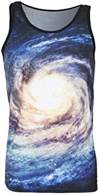 Men's Sublimation Summer Slim Fit Tank Top Medium Galaxy
