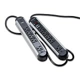Fellowes Products - Fellowes - Split Metal Surge Protector w/2 Outlet Strips, 10 Outlets, 6ft Cord - Sold As 1 Each - Ten-outlet unit split into two surge strips. - Accommodates AC adapters. - Reliable 15-amp circuit breaker. - Rugged steel housing. - Sturdy ABS end caps.