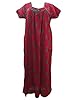 Red Kaftan Paisley Hippy Boho Gypsy Cover Up Maxi Dress Caftan M / L