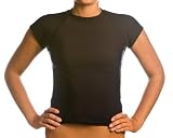 Women's UV Rash Guard Shirt - Cap Sleeved Black
