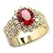Size 8 Ruby Cubic Zirconia Brass Gold Plated Ring Size 8 Ruby Cubic Zirconia Brass Gold Plated Ring