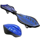 Razor Ripstik Caster Board Blue with Razor V10 Youth Helmet Blue Bundle (Recommended Ages 8-14)