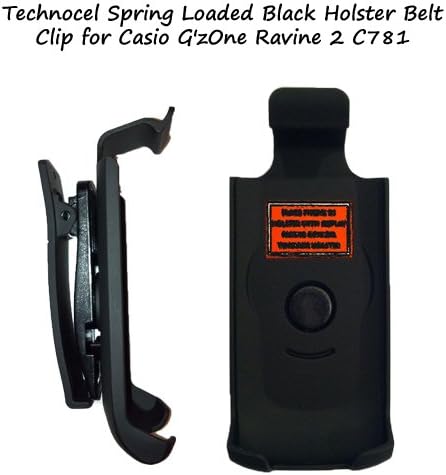 Technocel Spring Loaded Black Holster Belt Clip (50 Pack) for Casio G'zOne Ravine 2 C781