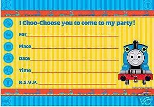 Thomas the Tank Engine Invite pad pack of 20