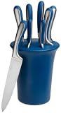 blinQ 9-Piece Knife Block Set, Mystic Blue
