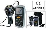 New Wind Speed Thermo Anemometer Air Flow Meter W/ Temp Gauge