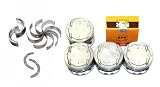 Evergreen PSBR4026B/0/0/0 Honda SOHC D16A6 16V Piston Set w/ Main & Rod Bearings