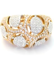 18k Two-Tone Gold Round Diamond Unique Ring (1.14 cttw, g-h Color, si1-si2 Clarity)