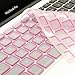 TopCase Silicone Keyboard Cover Skin for Macbook Unibody Whtie 13-Inch / Macbook Pro Aluminum Unibody 13, 15, 17-Inch with or without Retina Display / Macbook Air 13-Inch / Old Macbook White 13-Inch / Wireless Keyboard with TopCase Mouse Pad (PINK)