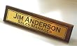 Walnut Desk Name Plate with Engraving