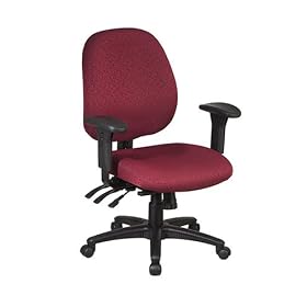Office Star Work Smart Multi Function Ergonomic Chair with Ratchet Back and 2-Way...