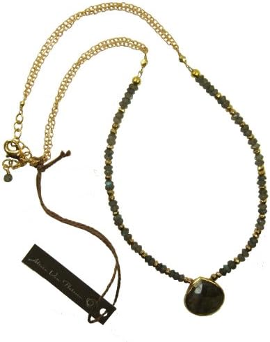 Alicia Van Fleteren Labradorite Pyrite "Northern Lights" Pendant Necklace S13N8