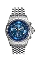 Burgmeister Royal BM121-131 Herren Chronograph Uhr Edelstahl silber Zifferblatt blau Tag/Datum