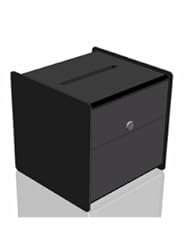 Office Product: Commerical Quality Black Acrylic Ballot Box / Suggestion Box, 12" x 10" x 8" - Metropolitan Display