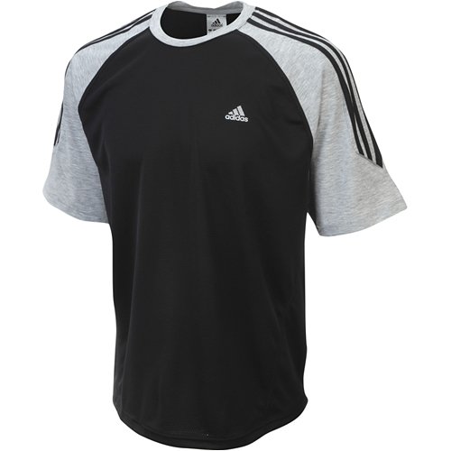 adidas Men's Response Poly Grey Heather Short-Sleeve Top