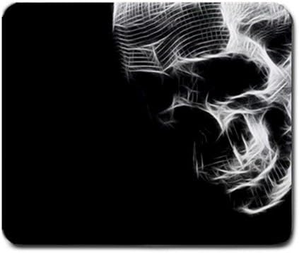 Black and White Skull Art Mouse Pad