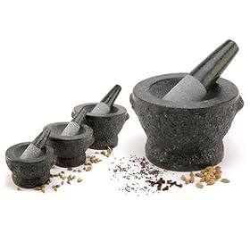 Large 8 inch Thai Granite Mortar and Pestle