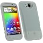 igadgitz Kristall Gel TPU (thermoplastisches Polyurethane) H�lle Etui Case Schutzh�lle Tasche Skin in Wei� f�r HTC Sensation XL Android Smartphone + Display Schutzfolie