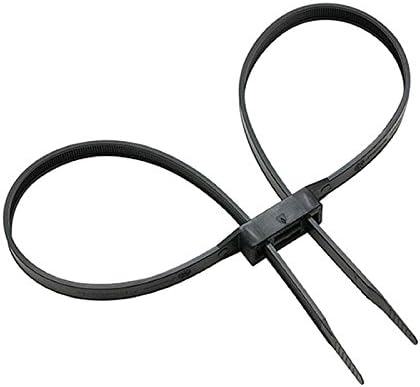 AP Industrial Heavy Duty Extra Strong 250lb Nylon Black Double Zip Ties Handcuffs (10 Pack)