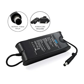 Anker Nouvelles Laptop AC Adaptateur Chargeur + Cordon d'alimentation pour Dell Vostro 1000 1015 1310 1400 1500 1510 1700 1710 1720; Inspiron 300M 500M 505M 510M 600M 630M 640M 700M 710M 1410 1420 1425 1150 1501 1520 1521 1525 1545 1318 1720 1721 6000 6400 8500 8600 9200 9300 9400; Studio 14 15 17 1530 1537 1735 1737 1745 1747 1900; LATITUDE D400 D410 D420 D430 D500 D505 D510 D520 D530 D531 D531N D540 D600 D610 D620 D630 D630C D630N D631, E4200 E4300 E5400 E5500 E6400 E6500 X1 XT2 X300 PP01X PP04X PP31L 100L; Precision M20 M60 M65 M70 M90 M2400 M4300 M4400 M6300 XPS 13 16 1640 M1210 M1530 M2010; Alienware M11xR2 M11xR3 P06T P06T001 P06T002; PA-10 PA-3E [19.5V 4.62A 90W 7.4*5.0 mm]