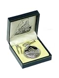 Steam Locomotive Conductor's Polished Black an Silver-plated Train 40mm Pocket Watch with 12" Snake Chain
