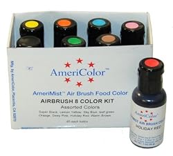 8-0.7oz Americolor AmeriMist AIRBRUSH FOOD COLORS-Cake