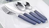 Produkt-Bild: Esmeyer 199-306 24-teilig Besteck Set Mira 18/0 blau im Besteckkorb
