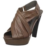 DKNYC Women's Laila Platform Sandal,Brown,8 M US