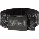 Blind Mens Belt OG Peace Skulls Black by Blind