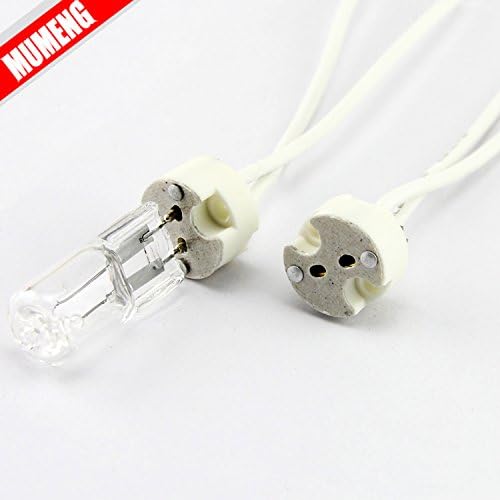 MUSGIC MR16 GU5.3 MR11 Led Light Base Halogen Socket ,Ceramic lamp holder with wire,Fitting 100-250V,Ce Certification, 5PCS