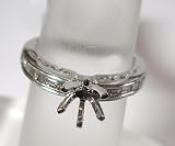 14K White Gold Diamond Engagement Ring Semimount - 0.44 Ct.