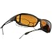 Cocoons Low Vision OveRx Eyewear - Wideline: Black Frame/Hazelnut Lens