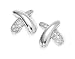 Sterling/Diamond X Post Earrings .18 TW SW-315