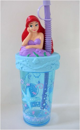 Disney Princess Ariel 12 oz plastic tumbler with straw