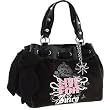 Juicy Couture Glam Crown Velour Classic Daydreamer Bag Tote Black