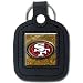San Francisco 49ers Square Leather Key Chain - NFL Football Fan Shop Sports Team Merchandise