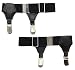 2-Pack of Premium Adjustable Men High End Sock Garters Suspenders Double Sturdy Clips For Cotton/Silk Socks