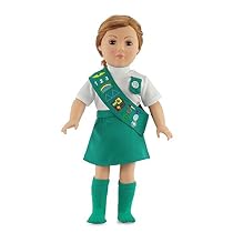Doll Outfit Similar to Junior Girl Scout with SOCKS | 18 Inch Dolls Clothes Fits American Girl | Gift-boxed!
