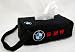 BMW Fluffy Tissue Box Cover Holder w/ Strap Black
