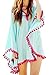 DQdq Women's Solid Oversized Beach Cover Up