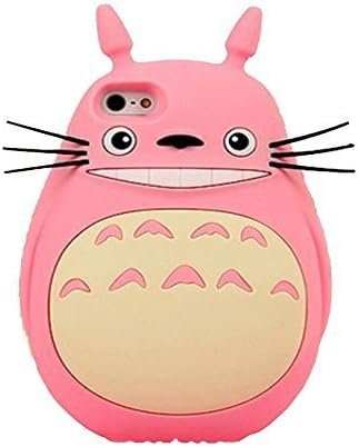 iPhone 6S Plus Case,iPhone 6S Plus Silicone Case,Tribe-Tiger 3D Cartoon Totoro Silicon Gel Rubber Case Cover Skin for Apple iPhone 6S/iPhone 6 Plus 5.5 inch(Pink Totoro)